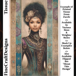 African American Woman, Baroque DY2L Decoupage Tissue Paper