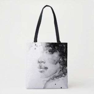 african american woman. beauty fashion illustratio tote bag