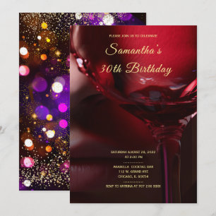 African American Woman Birthday Invitations