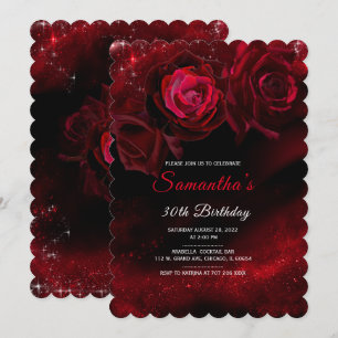 African American Woman Birthday Invitations