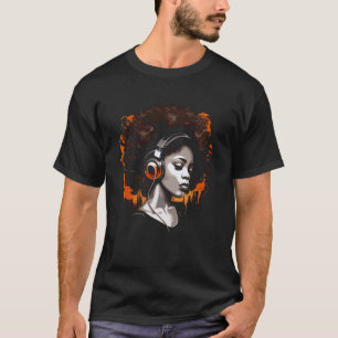 African American Woman Black Girl Music Graffiti A T-Shirt