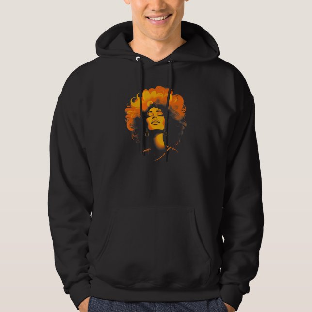 African American Woman Black Girl Music Graffiti G Hoodie (Front)
