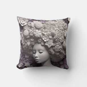African American Woman Black Queen Melanin Poppin  Cushion