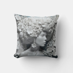 African American Woman Black Queen Melanin Poppin  Cushion