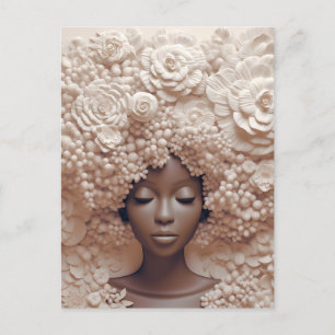 African American Woman Black Queen Melanin Poppin Postcard