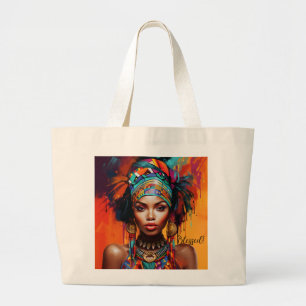 African American Woman Blessed Jumbo Tote