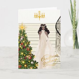 African American Woman Christmas Card