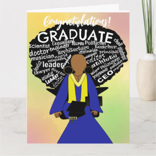 African American Woman Grad Graduation Card