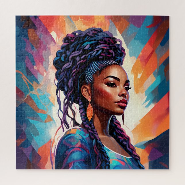 African American Woman Her Hair in a Crown Jigsaw Puzzle (Vertical)