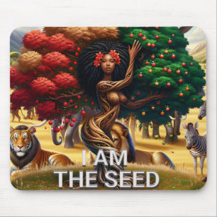 African American Woman inspirational Quote office Mouse Mat