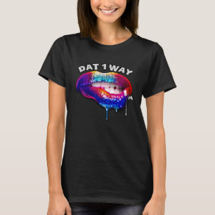 African American Woman Lip Biting Dat 1 Way T-Shirt