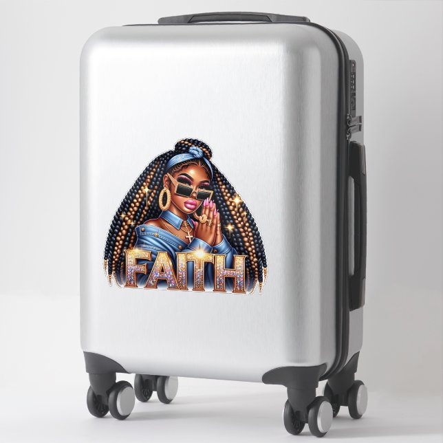 African American Woman of God Prayer Faith (Suitcase)