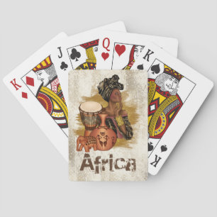 African American Woman Playing Cards