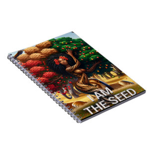African American Woman Seed Spiral Photo Notebook