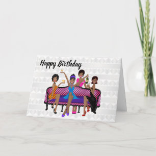 African American Woman's Birthday Card