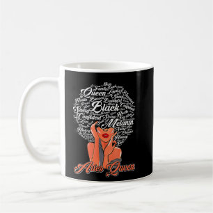 African American Women Aries Queen Birthday March Coffee Mug