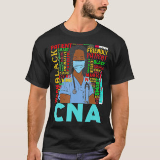 African American Women Black CNA Nurse Black Histo T-Shirt