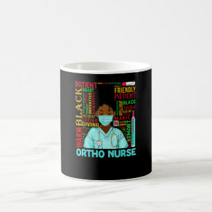 African American Women Black Ortho Nurse Black His Coffee Mug