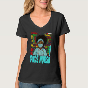 African American Women Black Peds Nurse Black Hist T-Shirt