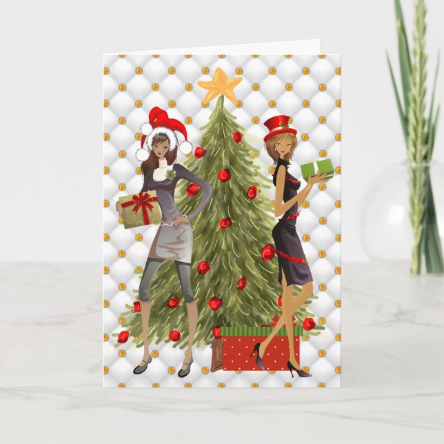 African American Women Christmas Card (Front)