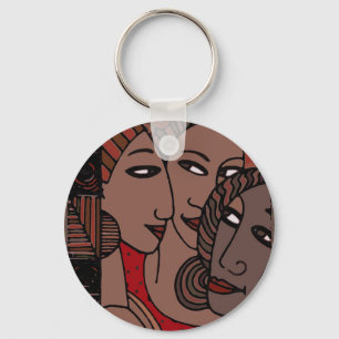 African American Women Key Ring
