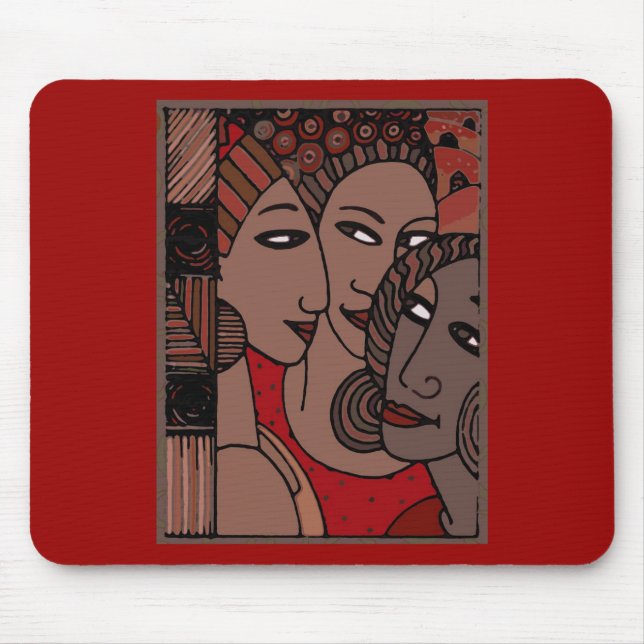 African American Women Mouse Mat (Front)