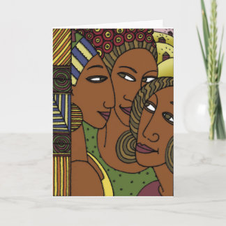 African American women sister friends Card