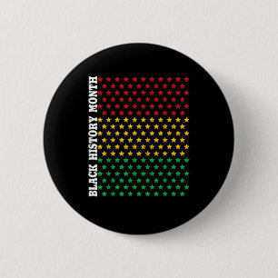 African Americans Black History Month Gifts Black 6 Cm Round Badge