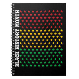 African Americans Black History Month Gifts Black Notebook