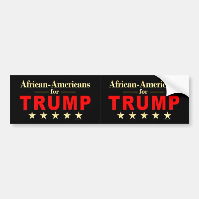 African-Americans for Donald Trump 2016 Bumper Sticker (Front)