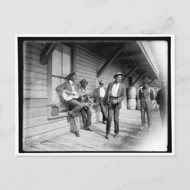 African Americans Waiting for the Boat c1902 Postcard (Front)