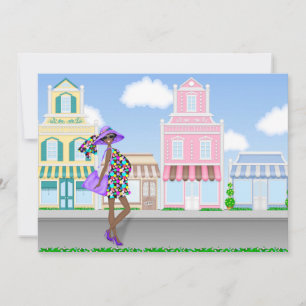 African Americian Mum Baby Shower Invitation