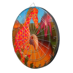 African Animal Art Print Dartboard