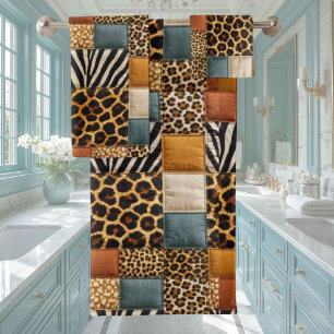 African Animal Print Patchwork Design Towel Set
