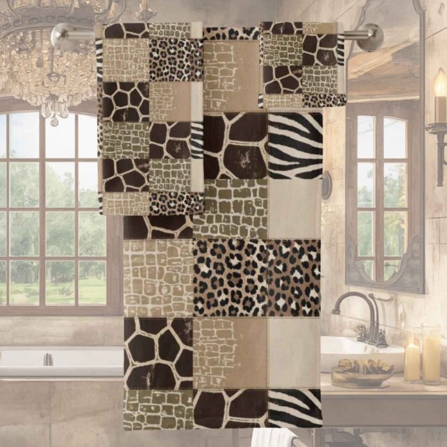 African Animal Print Patchwork Design Towel Set (Creator Uploaded)