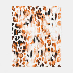 African Animal Prints. Vintage Natural Pattern. Bl Fleece Blanket