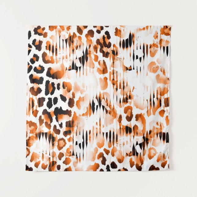 African Animal Prints. Vintage Natural Pattern. Bl Tapestry (Front)