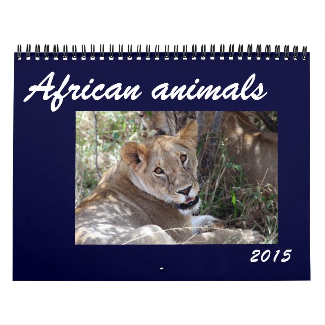 african animals 2015 calendar (Cover)