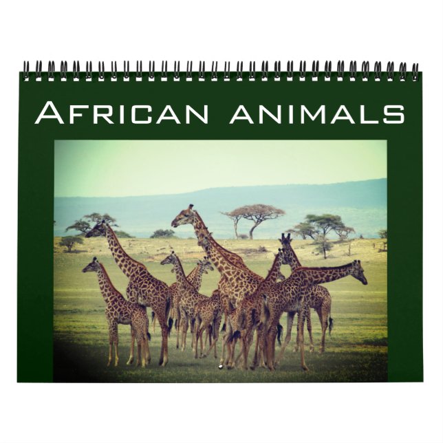 african animals 2026 calendar (Cover)