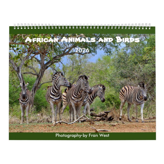 African Animals and Birds 2026 Calendar (Cover)