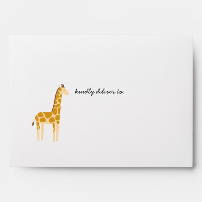 African Animals Baby Shower Invitation Envelope (Front)