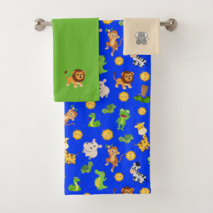African Animals Bath Towel Set