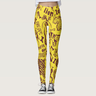 African Animals: Cultural Seamless Pattern. Leggings