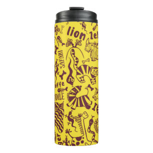African Animals: Cultural Seamless Pattern. Thermal Tumbler