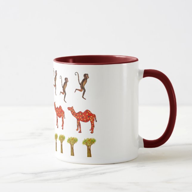 African Animals Cute Illustration  Combo Mug (Right)