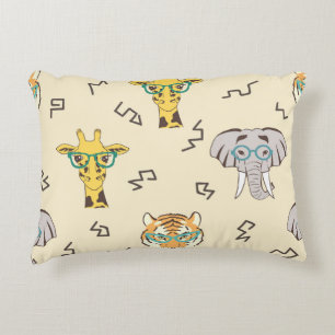 African Animals: Cute Seamless Pattern Decorative Cushion