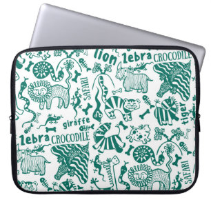 African animals: diverse seamless pattern. laptop sleeve