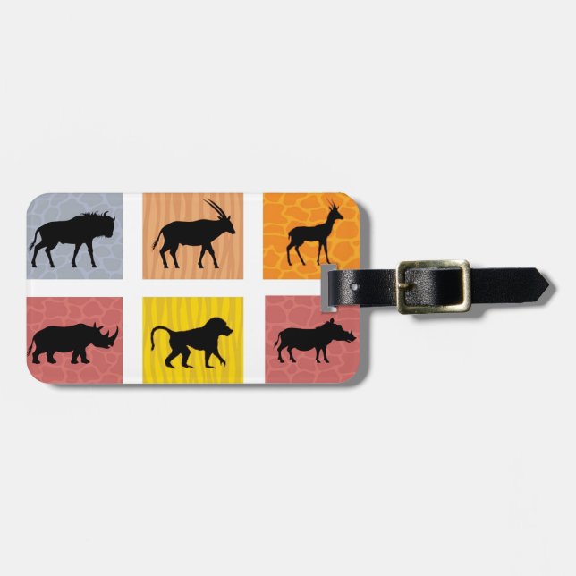 African animals luggage tag (Front Horizontal)