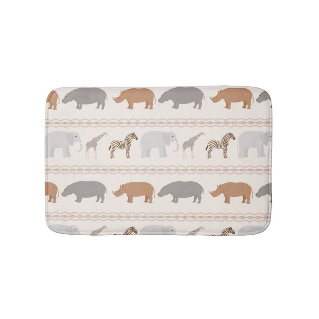 African animals pattern 1 bath mat (Front)
