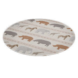 African animals pattern 1 cutting board